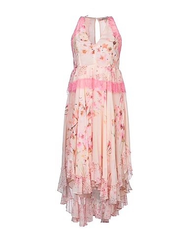 TWINSET Midi dress Light pink 100% Viscose, Polyamide