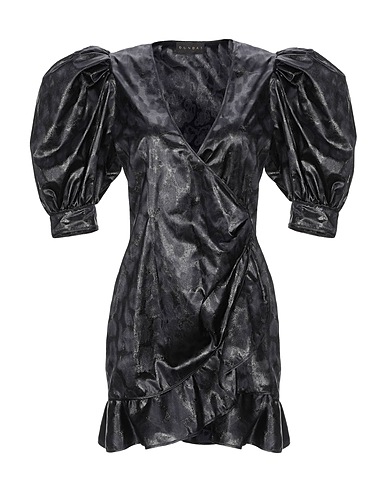 DUNDAS Short dress Black 64% Silk, 36% Polyamide
