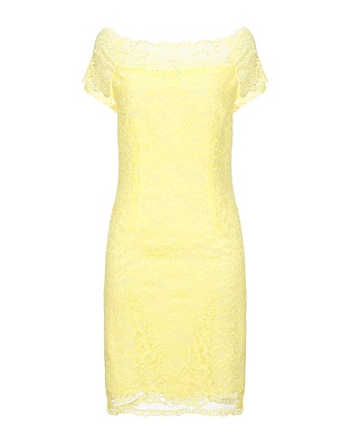 LIU •JO Short dress Yellow 100% Polyester, Polyamide, Elastane