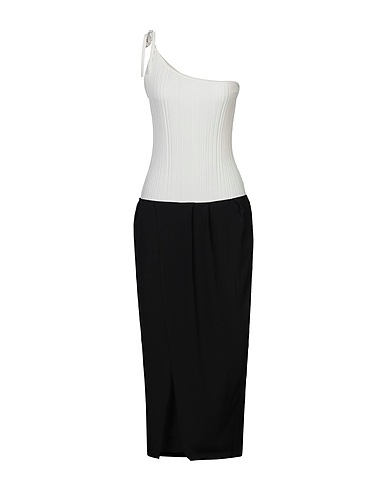 JUCCA Midi dress Ivory 65% Viscose, 35% Polyamide, Acetate, Silk