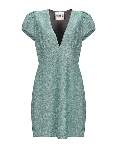ANIYE BY Short dress Light green 80% Viscose, 12% Polyacrylic, 7% Polyamide, 1% Elastane