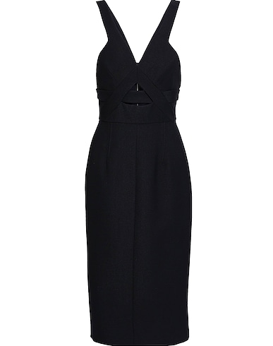 NARCISO RODRIGUEZ Midi dress Black 100% Virgin Wool