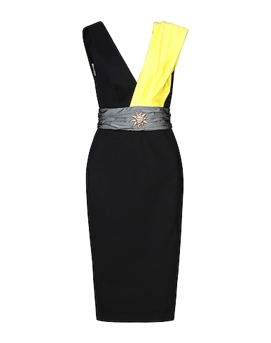 FAUSTO PUGLISI Midi dress Black 65% Viscose, 30% Polyamide, 5% Elastane