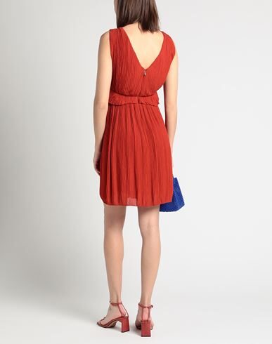 Shop Chloé Woman Mini Dress Rust Size 10 Viscose In Red