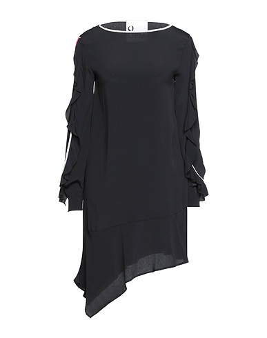 8PM Short dress Black 69% Acetate, 31% Silk, Polyester