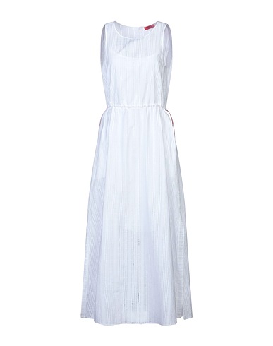 HUGO Long dress White 100% Cotton, Viscose