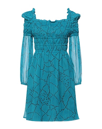 MERCI ITALIA Short dress Deep teal 100% Polyester