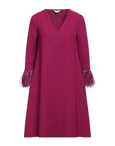 BEATRICE .B Short dress Garnet 94% Polyester, 6% Elastane, Feather