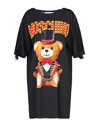 MOSCHINO Kurzes Kleid Schwarz 98% Viskose, 2% Andere Fasern