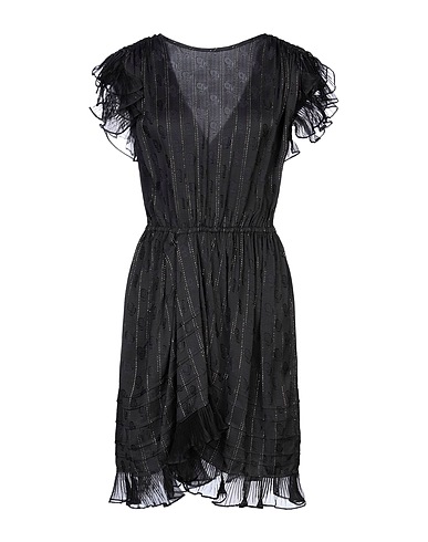 ISABEL MARANT Kurzes Kleid Schwarz 61% Viskose, 38% Seide, 1% Lurex®