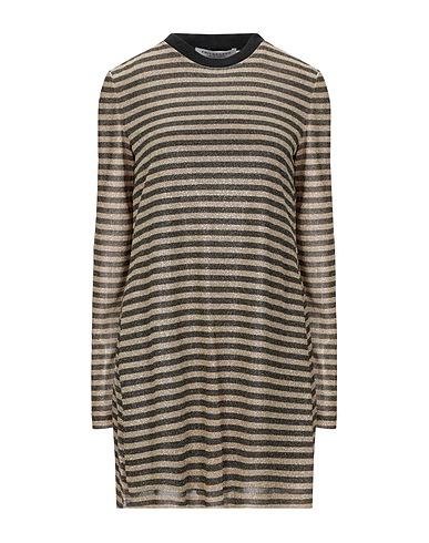 PHILOSOPHY di LORENZO SERAFINI Kurzes Kleid Gold 70% Polyamid, 30% Polyester, Viskose, Andere Fasern