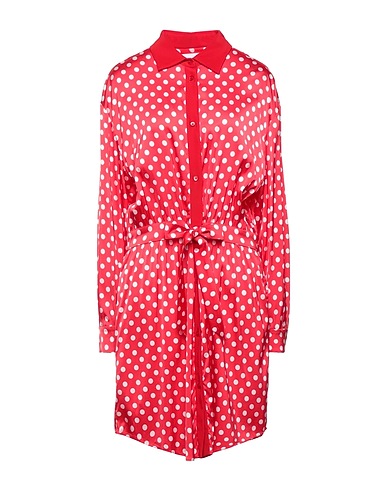 MOSCHINO Shirt dress Red 96% Viscose, 4% Other Fibres