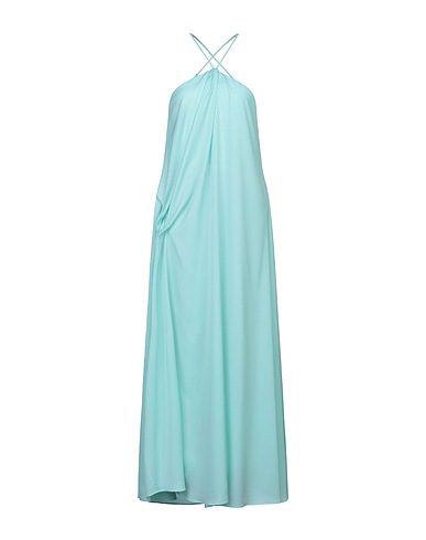 WEILI ZHENG Long dress Sky blue 100% Polyester