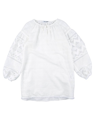 DONDUP Dress White 100% Cotton, Polyester