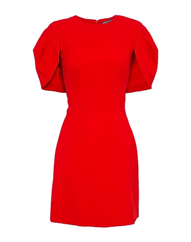 MCQUEEN Short dress Red 63% Wool, 25% Silk, 12% Polyamide