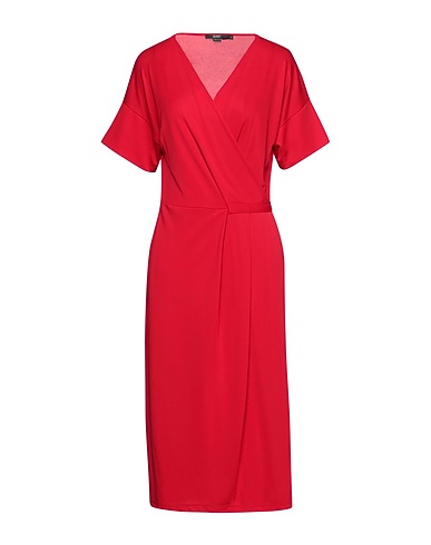 SEVENTY VENEZIA Vestito midi Rosso 94% Poliestere, 6% Elastan
