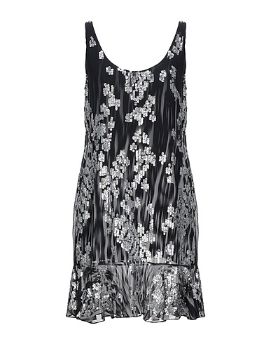 JUST CAVALLI Kurzes Kleid Schwarz 100% Polyester, Plastik