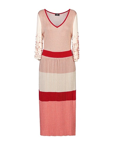ELISABETTA FRANCHI Midi dress Blush 70% Viscose, 15% Polyester, 15% Polyamide