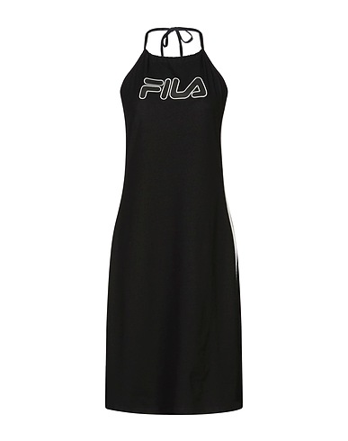 FILA Midi-Kleid Schwarz 93% Baumwolle, 7% Elastan, Polyester