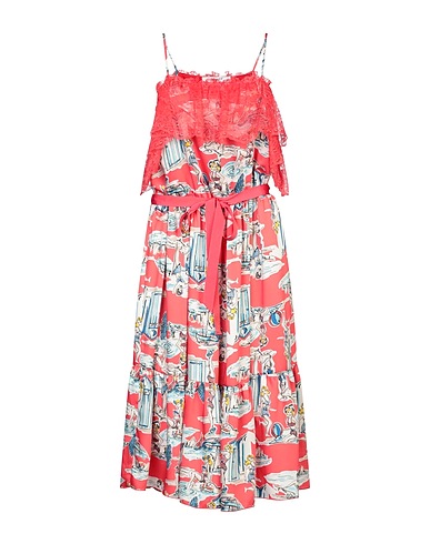 BLUGIRL Midi dress Coral 100% Polyester