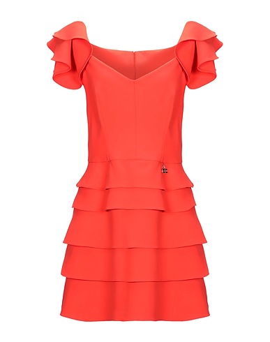 ELISABETTA FRANCHI Short dress Red 96% Polyester, 4% Elastane