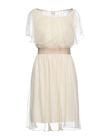 BLUGIRL Midi dress Beige 85% Polyester, 15% Cotton