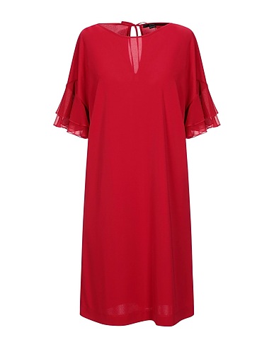 SEVENTY VENEZIA Midi dress Red 94% Polyester, 6% Elastane
