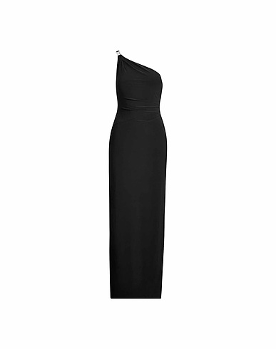 LAUREN RALPH LAUREN Long dress Black 95% Polyester, 5% Elastane