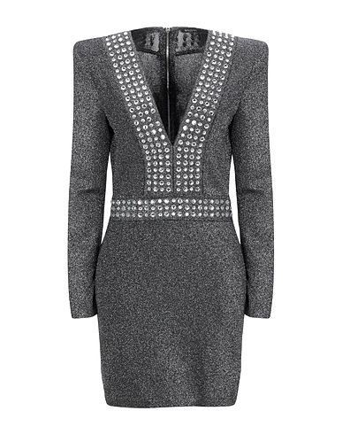 BALMAIN Sheath dress Black 84% Polyamide, 16% Metal, Glass