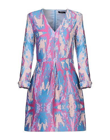 BYBLOS Short dress Sky blue 60% Polyester, 33% Cotton, 7% Polyamide