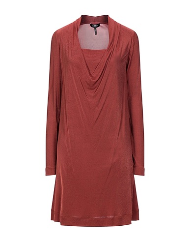 BYBLOS Short dress Brown 76% Viscose, 24% Polyamide