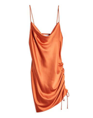 topshop orange satin dress
