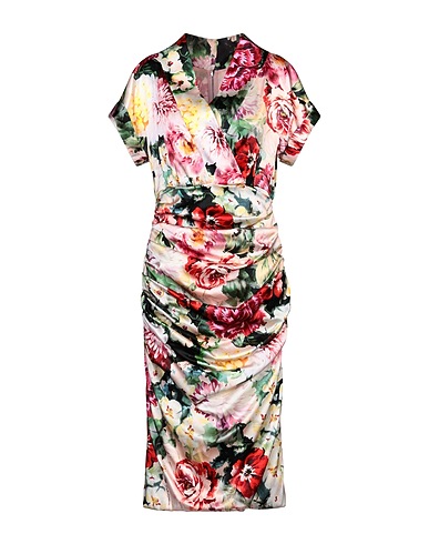 DOLCE&GABBANA Midi dress Green 94% Silk, 6% Elastane