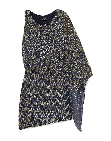 HANEY Short dress Midnight blue 46% Viscose, 36% Silk, 18% Polyester