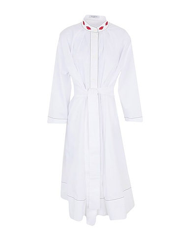 VIVETTA Midi dress White 97% Cotton, 3% Elastane