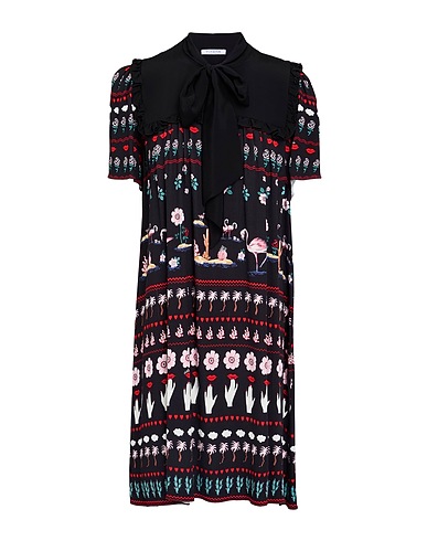VIVETTA Short dress Black 100% Viscose, Silk