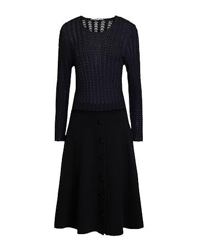 DOLCE&GABBANA Midi dress Black 50% Cashmere, 46% Viscose, 4% Polyester