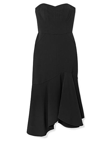 HALSTON Midi-Kleid Schwarz 100% Polyester