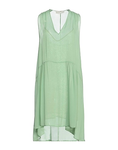 L' AUTRE CHOSE Midi dress Light green 76% Polyethylene, 24% Polyester