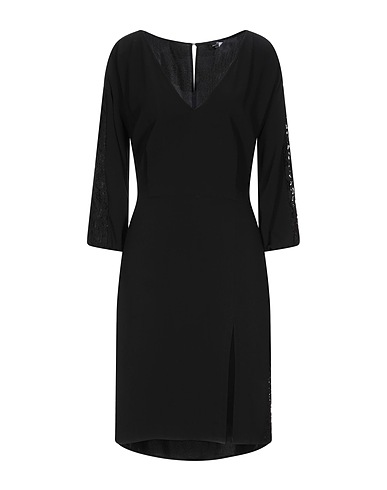 ELISABETTA FRANCHI Short dress Black 96% Viscose, 4% Elastane, Polyamide