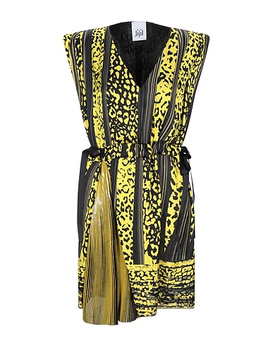 JIJIL Short dress Yellow 100% Polyester, Elastane