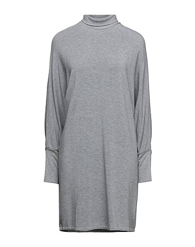 MAJESTIC FILATURES Short dress Grey 96% Viscose, 4% Elastane
