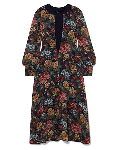 JUNYA WATANABE COMME des GARÇONS Midi dress Midnight blue 100% Polyester, Wool