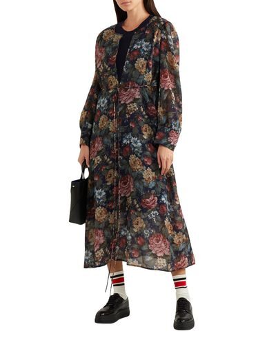 Shop Junya Watanabe Comme Des Garçons Woman Midi Dress Midnight Blue Size S Polyester, Wool