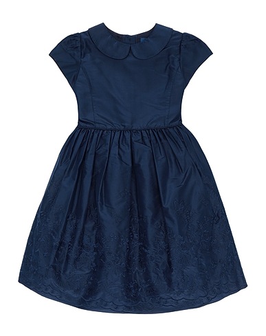 POLO RALPH LAUREN Dress Embroidered Silk Dress
 Blue 100% Silk
