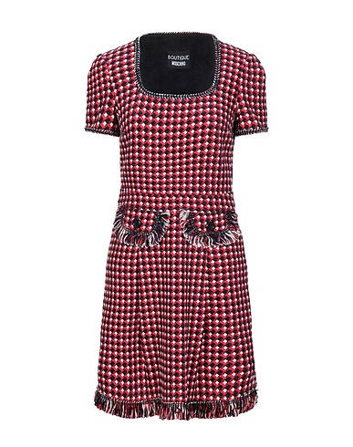 BOUTIQUE MOSCHINO Κοντό φόρεμα Κόκκινο 42% Βαμβάκι, 37% Συνθετικές ίνες, 11% Μαλλί, 6% Παρθένο μαλλί, 4% Άλλες ίνες
