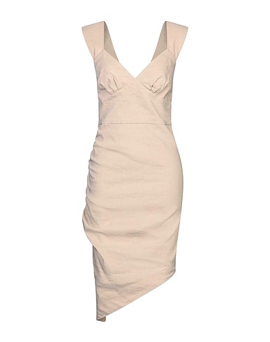 PINKO Short dress Beige 59% Linen, 38% Viscose, 3% Elastane