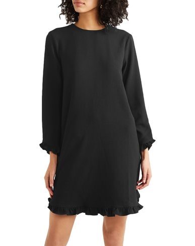 Ganni Short Dresses In Black