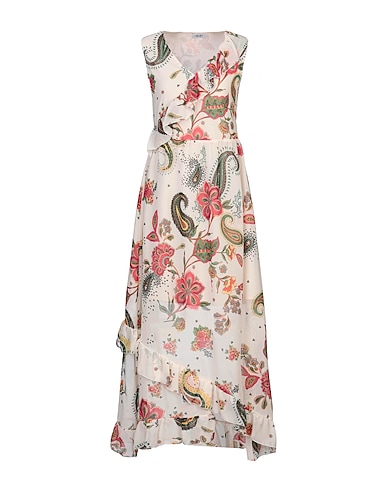LIU •JO Long dress Beige 100% Polyester