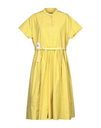 High By Claire Campbell High Woman Midi Dress Yellow Size 4 Cotton